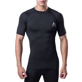 [ACCIPIO]Short Sleeve Compression Shirt for Men Moisture Wicking Base Layer Running Active Cool Dry Fitness Workout T-Shirt.